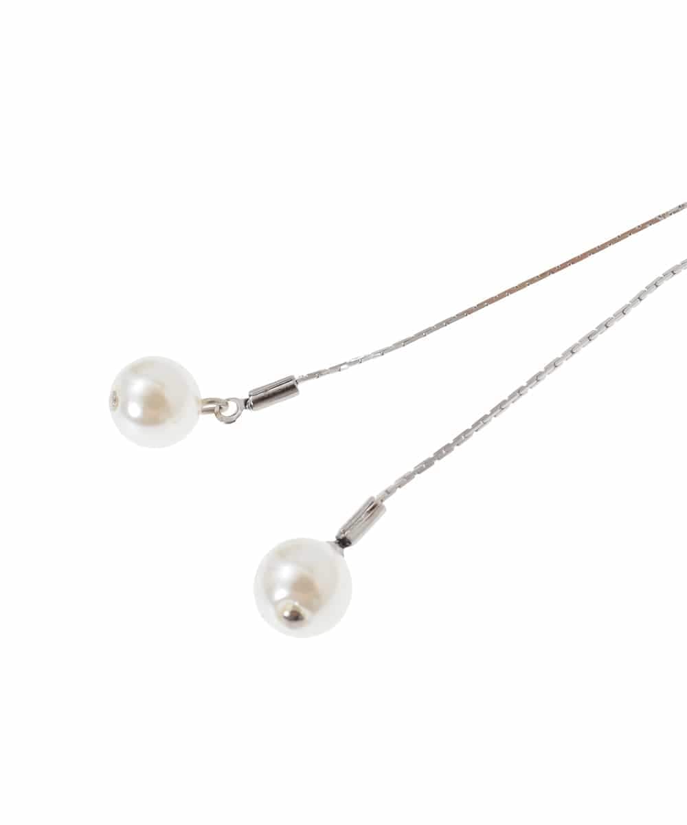 K12CD04024 a.v.v(アー・ヴェ・ヴェ) パールポイントロングネックレス シルバー
