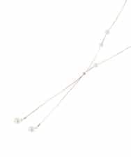 K12CD04024 a.v.v(アー・ヴェ・ヴェ) パールポイントロングネックレス シルバー