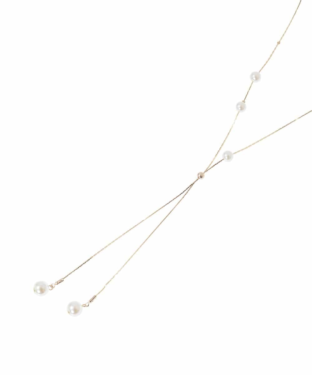 K12CD04024 a.v.v(アー・ヴェ・ヴェ) パールポイントロングネックレス シルバー