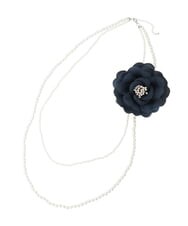 K12CD05039 a.v.v(アー・ヴェ・ヴェ) コサージュ付き二連ネックレス ベージュ