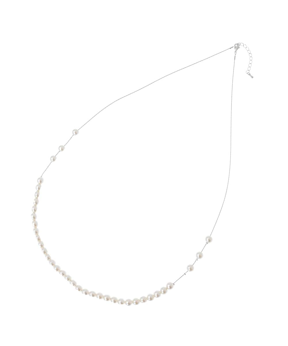 K12CD06024 a.v.v(アー・ヴェ・ヴェ) パール調チェーンロングネックレス ゴールド