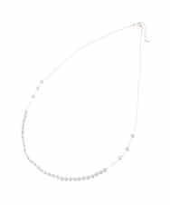 K12CD06024 a.v.v(アー・ヴェ・ヴェ) パール調チェーンロングネックレス ゴールド