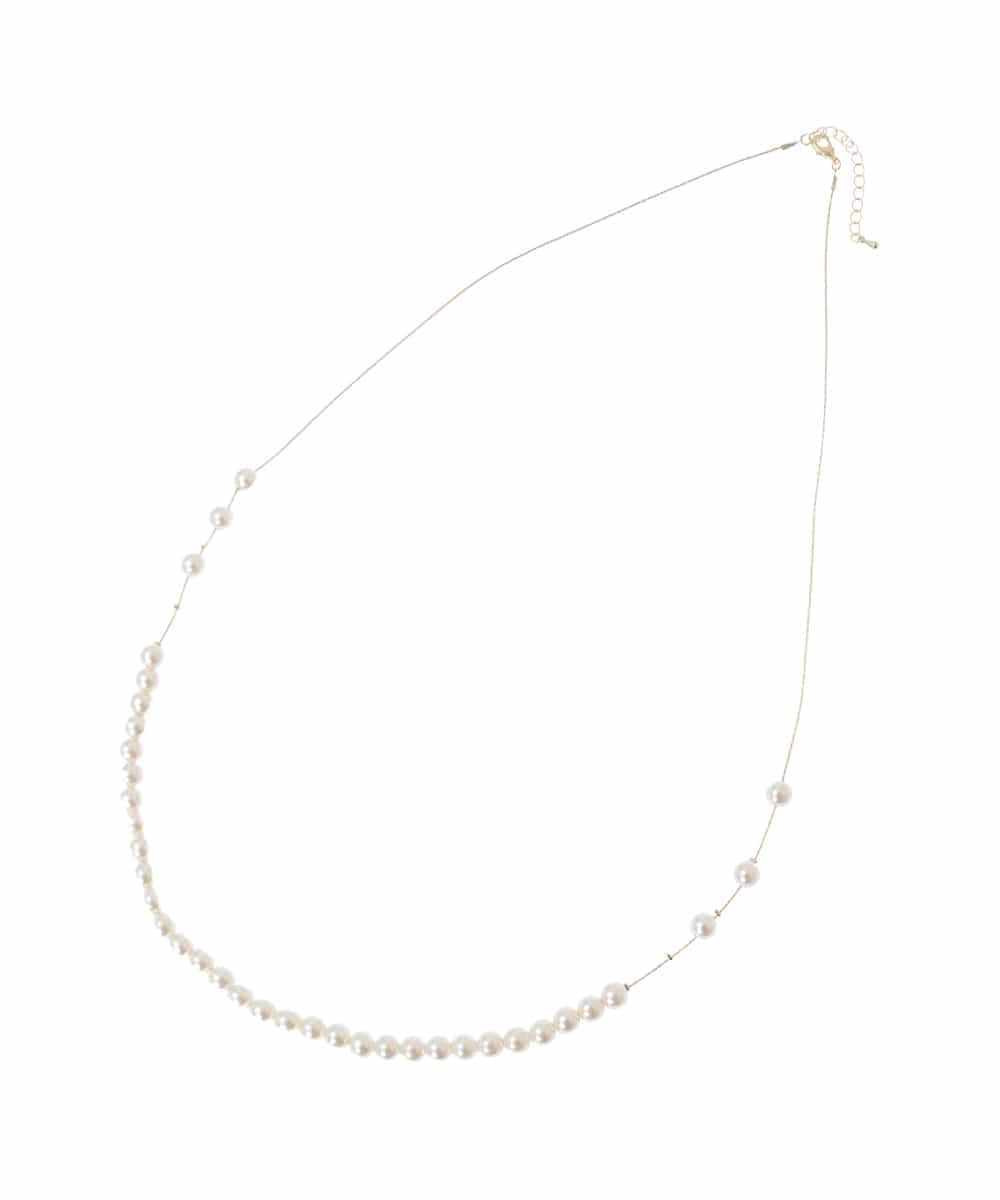 K12CD06024 a.v.v(アー・ヴェ・ヴェ) パール調チェーンロングネックレス ゴールド