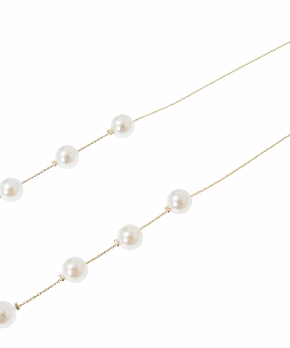K12CD06024 a.v.v(アー・ヴェ・ヴェ) パール調チェーンロングネックレス ゴールド