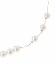 K12CD06024 a.v.v(アー・ヴェ・ヴェ) パール調チェーンロングネックレス ゴールド