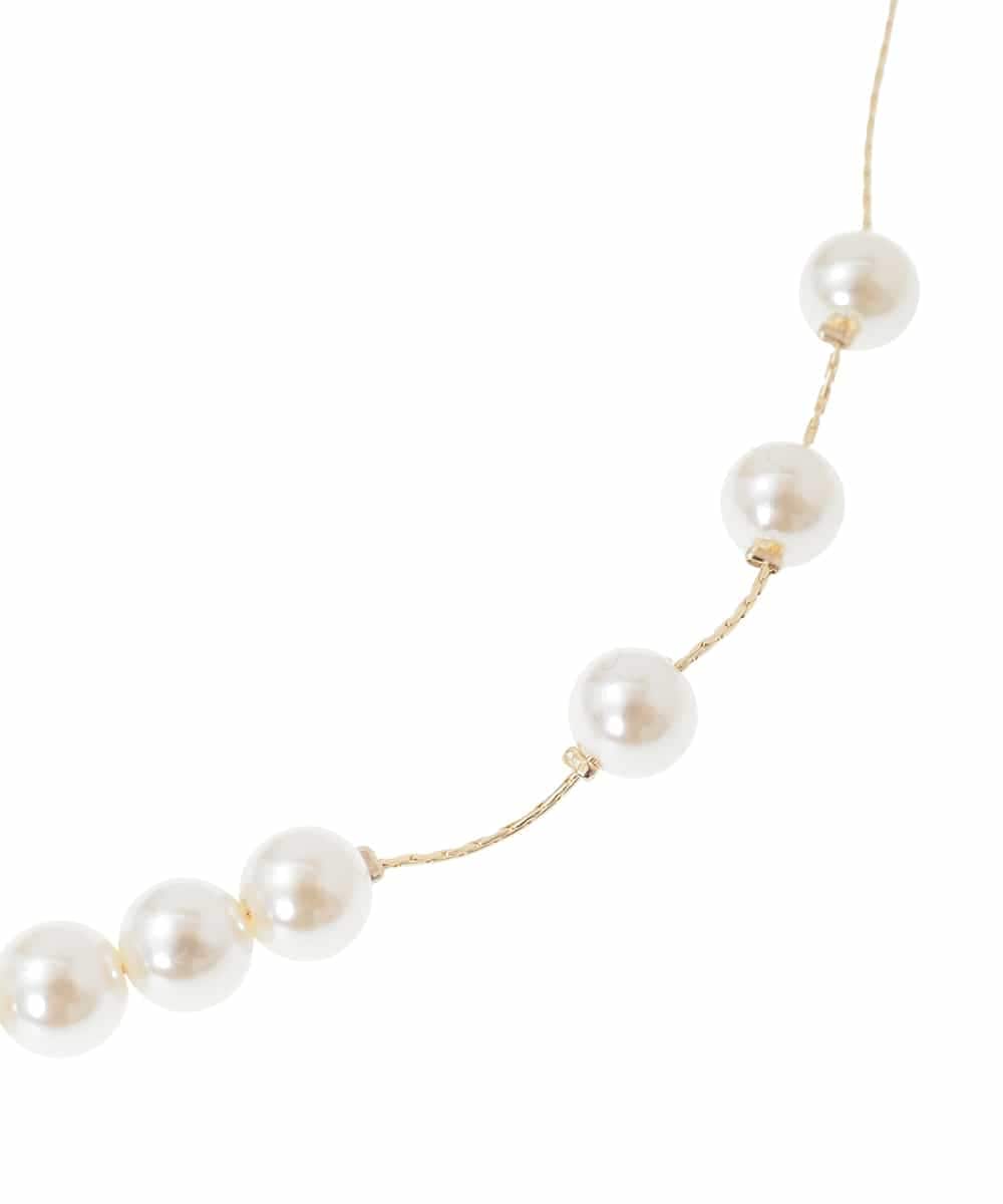 K12CD06024 a.v.v(アー・ヴェ・ヴェ) パール調チェーンロングネックレス ゴールド