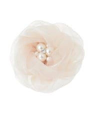 K12CD08029 a.v.v(アー・ヴェ・ヴェ) チュールフラワーコサージュ ライトグレー