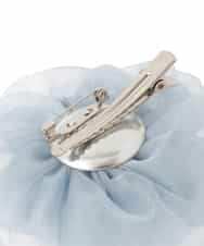 K12CD08029 a.v.v(アー・ヴェ・ヴェ) チュールフラワーコサージュ ライトグレー