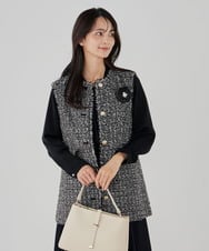 K12CD09029 a.v.v(アー・ヴェ・ヴェ) フラットローズコサージュ グレー