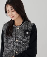 K12CD09029 a.v.v(アー・ヴェ・ヴェ) フラットローズコサージュ グレー