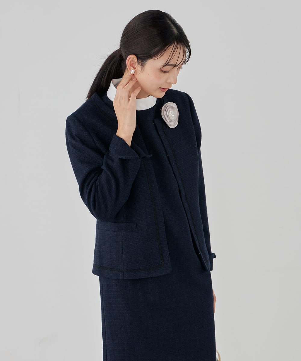 K12CD09029 a.v.v(アー・ヴェ・ヴェ) フラットローズコサージュ グレー