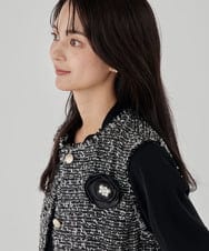 K12CD09029 a.v.v(アー・ヴェ・ヴェ) フラットローズコサージュ ダークグレー