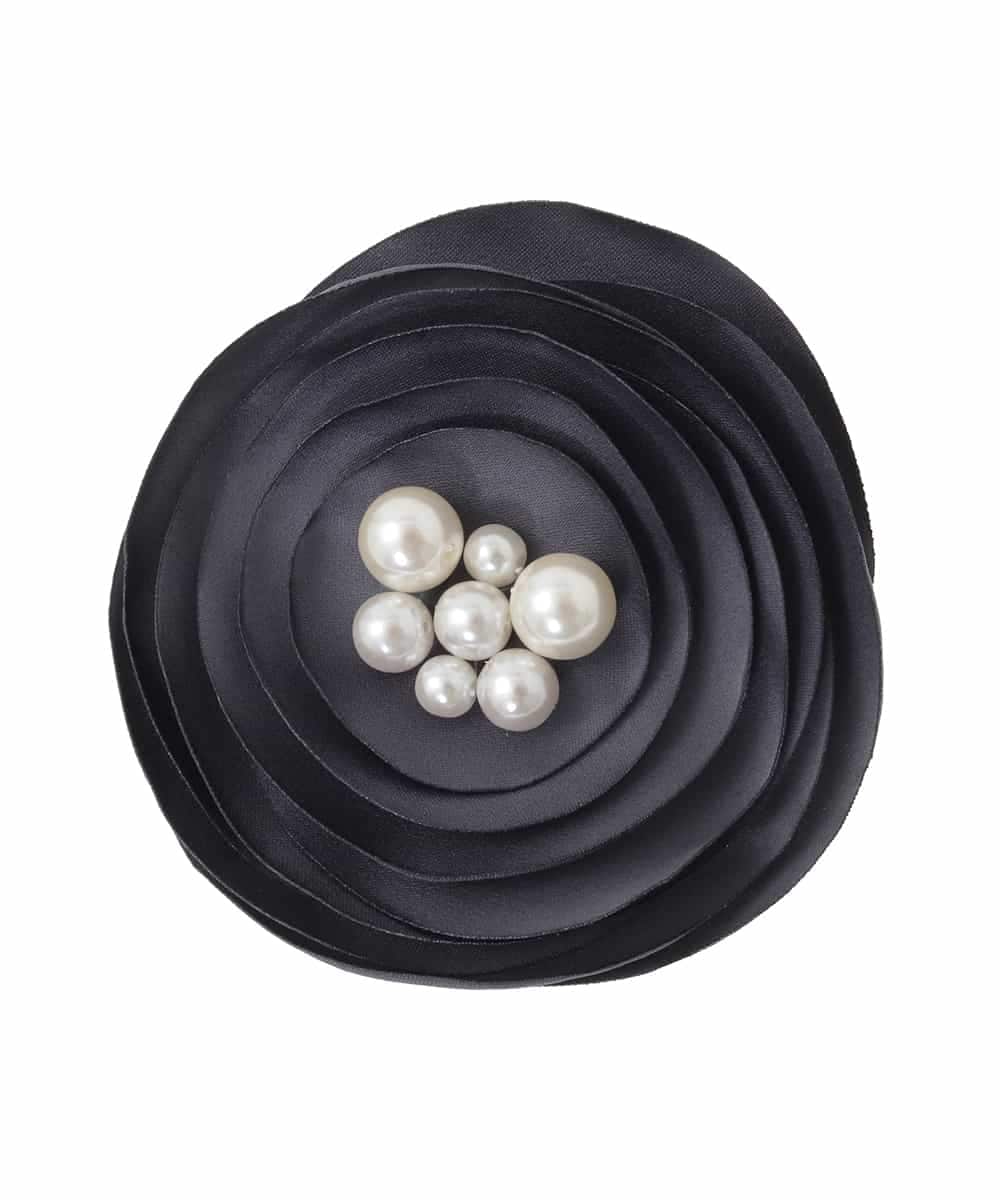 K12CD09029 a.v.v(アー・ヴェ・ヴェ) フラットローズコサージュ グレー