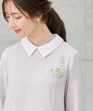 K12CD10029 a.v.v(アー・ヴェ・ヴェ) パール調フラワーコサージュ ホワイト