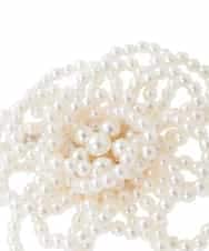 K12CD10029 a.v.v(アー・ヴェ・ヴェ) パール調フラワーコサージュ ホワイト