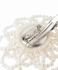 K12CD10029 a.v.v(アー・ヴェ・ヴェ) パール調フラワーコサージュ ホワイト