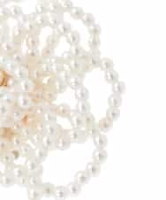 K12CD10029 a.v.v(アー・ヴェ・ヴェ) パール調フラワーコサージュ ホワイト