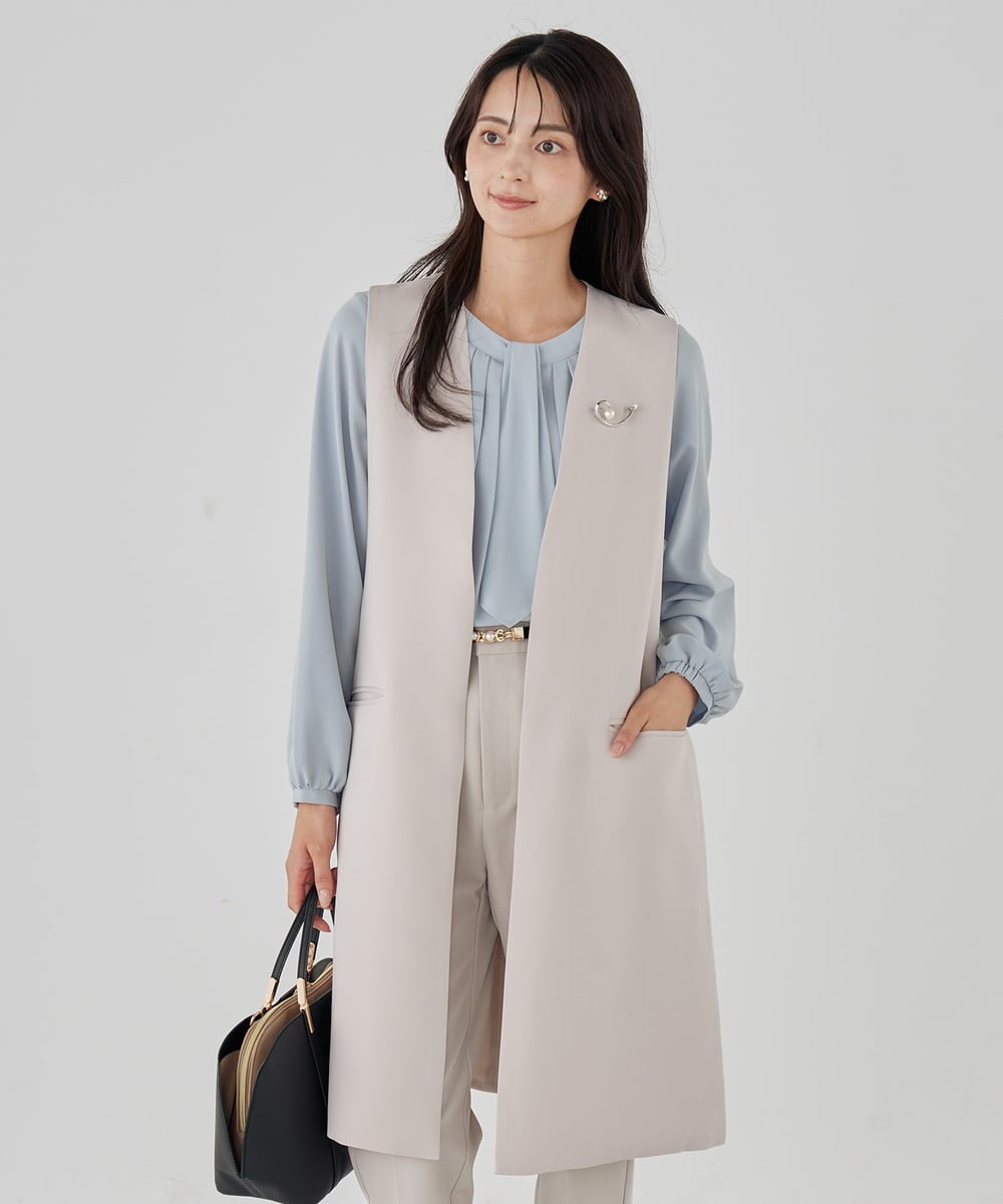 K12CD11021 a.v.v(アー・ヴェ・ヴェ) ニュアンスラインパールブローチ シルバー