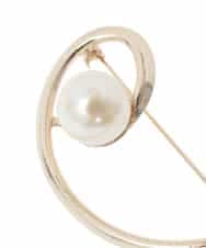 K12CD11021 a.v.v(アー・ヴェ・ヴェ) ニュアンスラインパールブローチ ゴールド