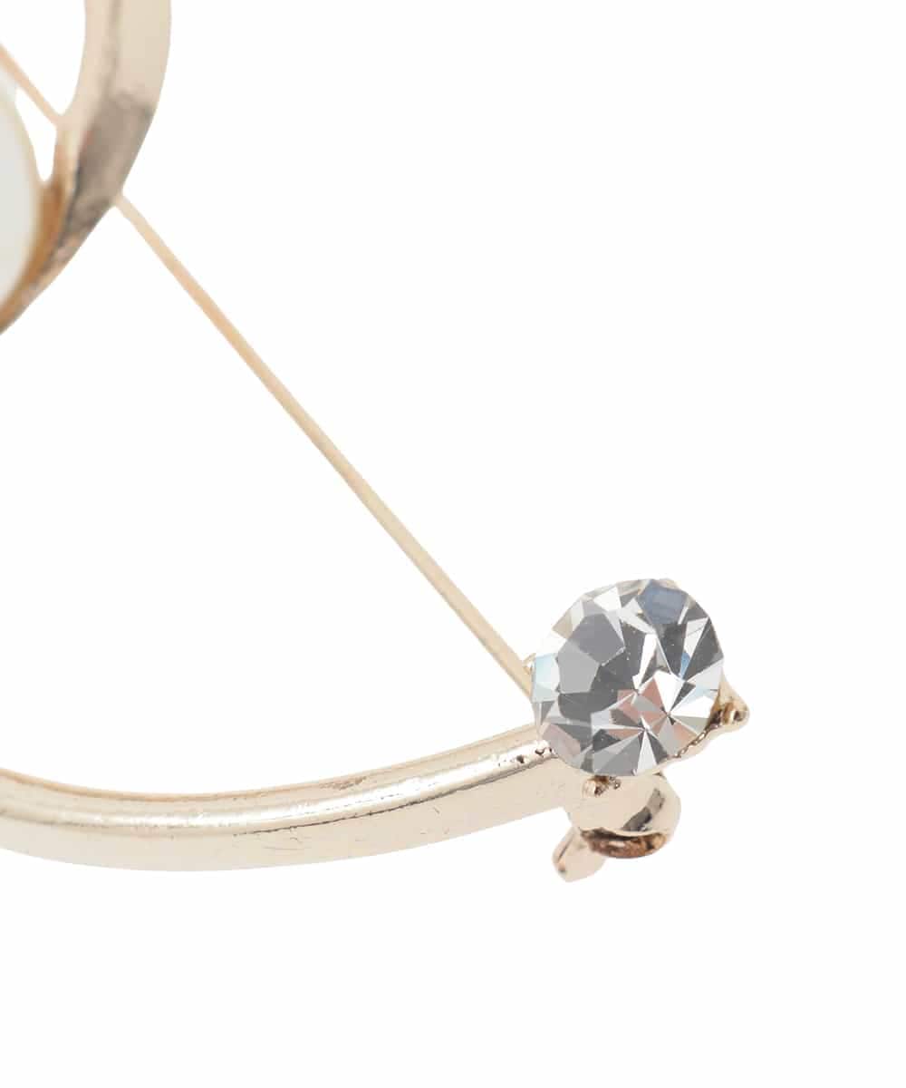 K12CD11021 a.v.v(アー・ヴェ・ヴェ) ニュアンスラインパールブローチ ゴールド