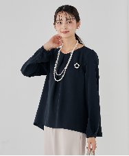 K12CD12024 a.v.v(アー・ヴェ・ヴェ) パール調サークルブローチ シルバー