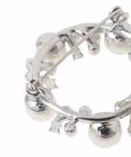 K12CD12024 a.v.v(アー・ヴェ・ヴェ) パール調サークルブローチ シルバー