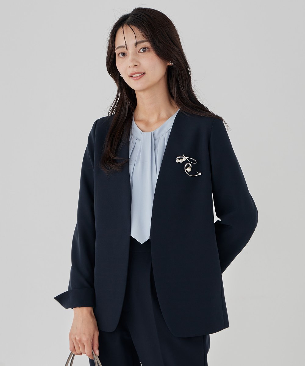 K12CD13021 a.v.v(アー・ヴェ・ヴェ) パール調ニュアンスブローチ シルバー