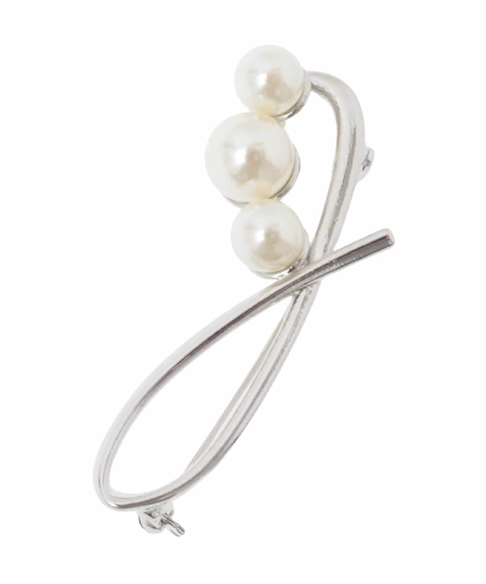 K12CD13021 a.v.v(アー・ヴェ・ヴェ) パール調ニュアンスブローチ シルバー