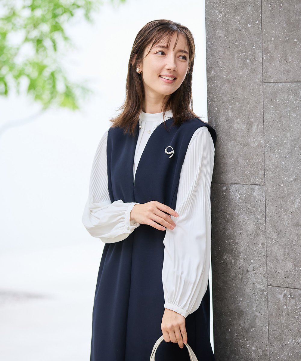 K12CD14021 a.v.v(アー・ヴェ・ヴェ) パールリングブローチ ゴールド