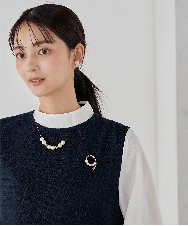 K12CD14021 a.v.v(アー・ヴェ・ヴェ) パールリングブローチ ゴールド