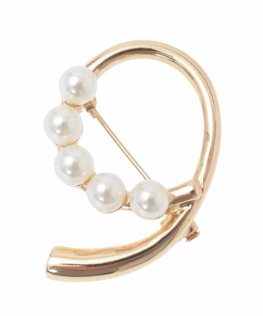 K12CD14021 a.v.v(アー・ヴェ・ヴェ) パールリングブローチ ゴールド