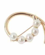 K12CD14021 a.v.v(アー・ヴェ・ヴェ) パールリングブローチ ゴールド