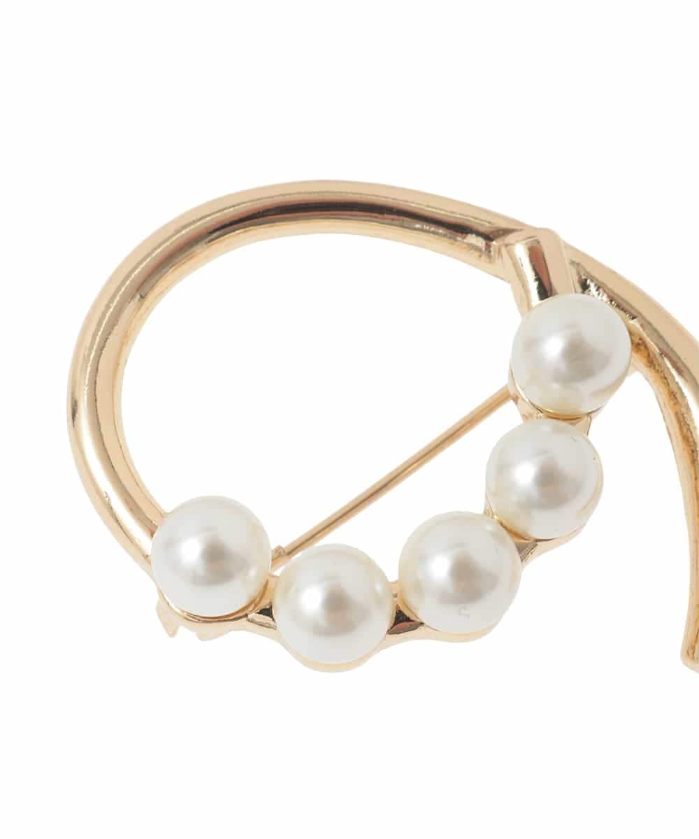 K12CD14021 a.v.v(アー・ヴェ・ヴェ) パールリングブローチ ゴールド