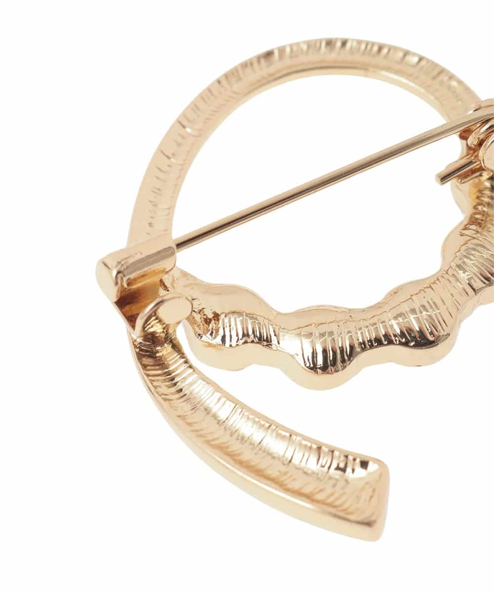 K12CD14021 a.v.v(アー・ヴェ・ヴェ) パールリングブローチ ゴールド