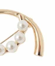 K12CD14021 a.v.v(アー・ヴェ・ヴェ) パールリングブローチ ゴールド