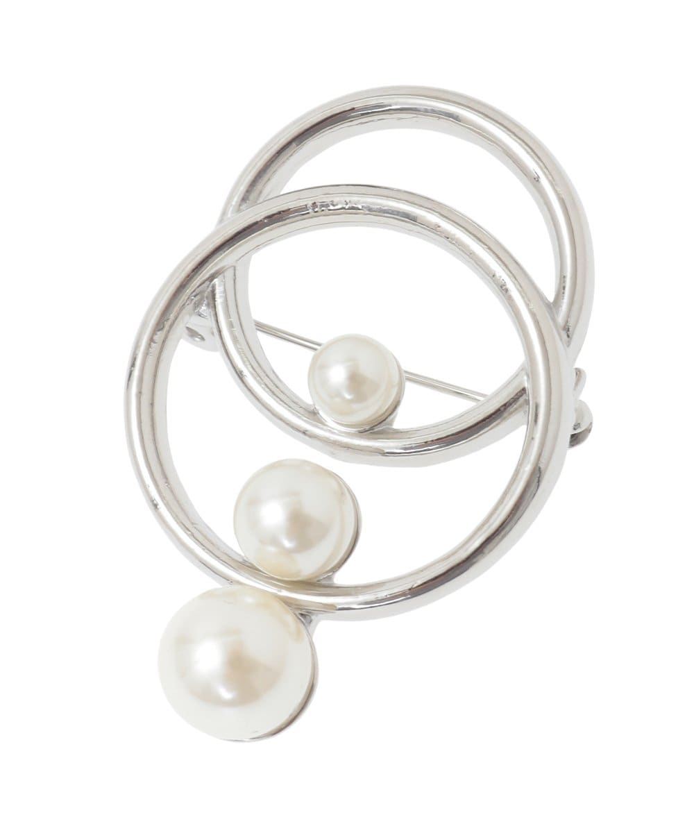 K12CD15021 a.v.v(アー・ヴェ・ヴェ) 3連パールサークルブローチ ゴールド