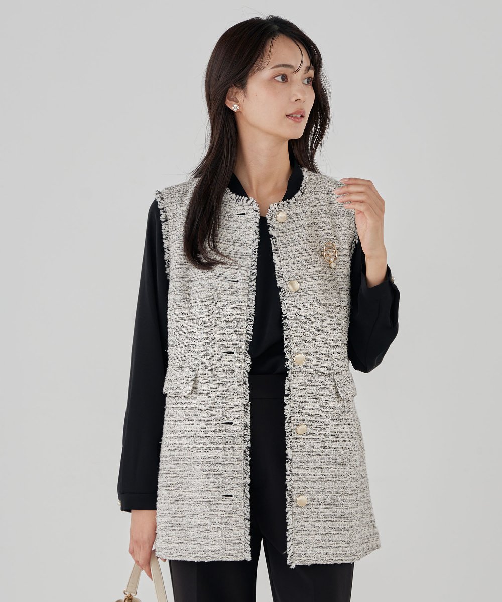 K12CD15021 a.v.v(アー・ヴェ・ヴェ) 3連パールサークルブローチ ゴールド