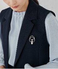 K12CD15021 a.v.v(アー・ヴェ・ヴェ) 3連パールサークルブローチ シルバー