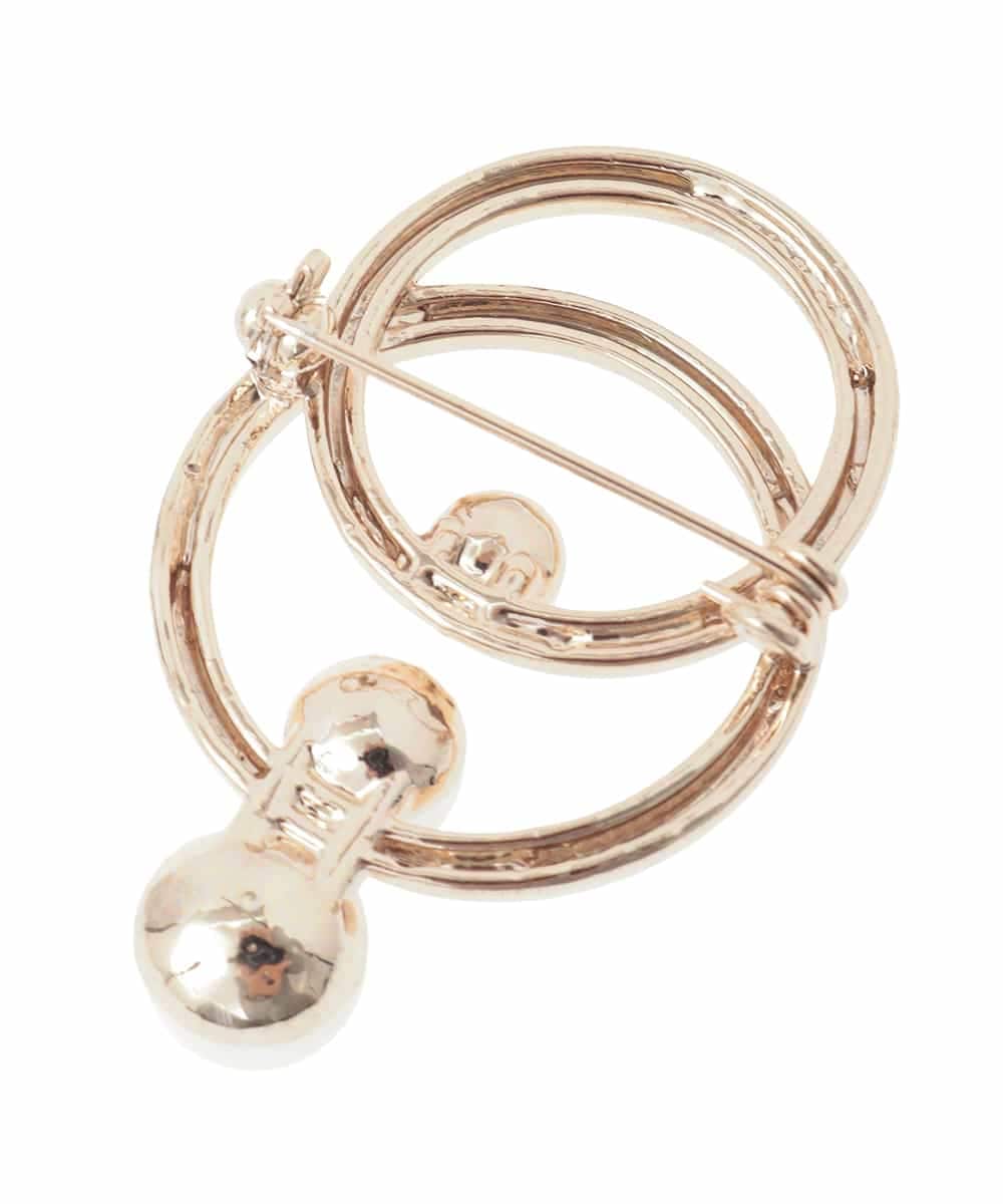 K12CD15021 a.v.v(アー・ヴェ・ヴェ) 3連パールサークルブローチ ゴールド