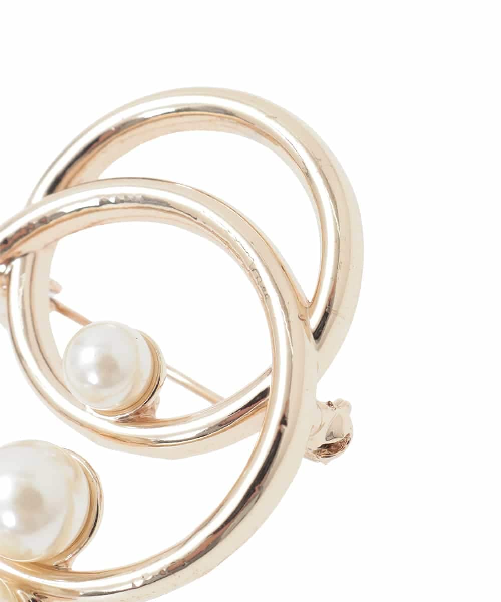 K12CD15021 a.v.v(アー・ヴェ・ヴェ) 3連パールサークルブローチ ゴールド