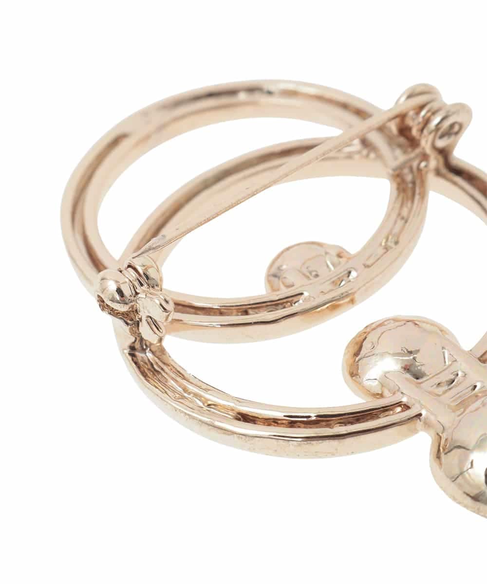 K12CD15021 a.v.v(アー・ヴェ・ヴェ) 3連パールサークルブローチ ゴールド