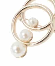 K12CD15021 a.v.v(アー・ヴェ・ヴェ) 3連パールサークルブローチ ゴールド