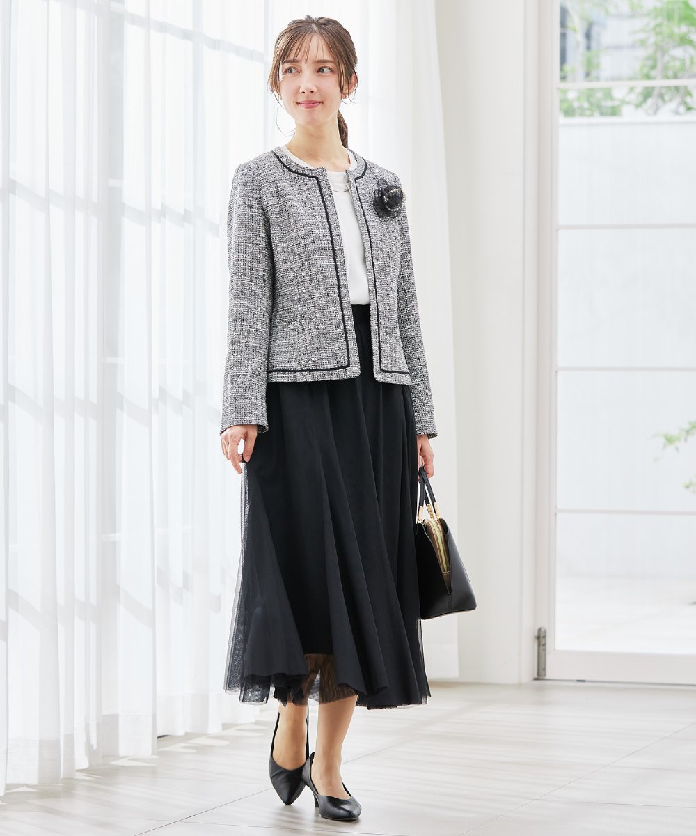 K12CD16029 a.v.v(アー・ヴェ・ヴェ) メッシュフラワーコサージュ ブラック