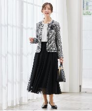 K12CD16029 a.v.v(アー・ヴェ・ヴェ) メッシュフラワーコサージュ ブラック