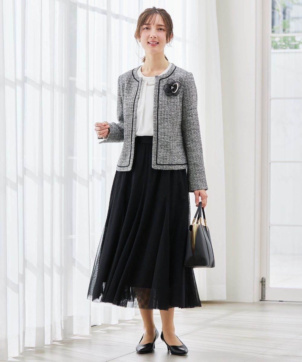 K12CD16029 a.v.v(アー・ヴェ・ヴェ) メッシュフラワーコサージュ ブラック