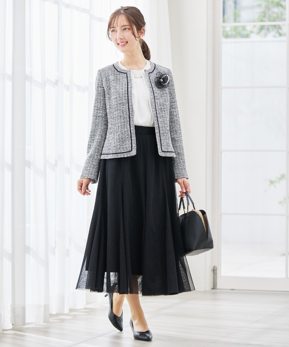 K12CD16029 a.v.v(アー・ヴェ・ヴェ) メッシュフラワーコサージュ ブラック