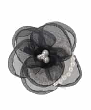 K12CD16029 a.v.v(アー・ヴェ・ヴェ) メッシュフラワーコサージュ ブラック