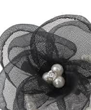 K12CD16029 a.v.v(アー・ヴェ・ヴェ) メッシュフラワーコサージュ ブラック