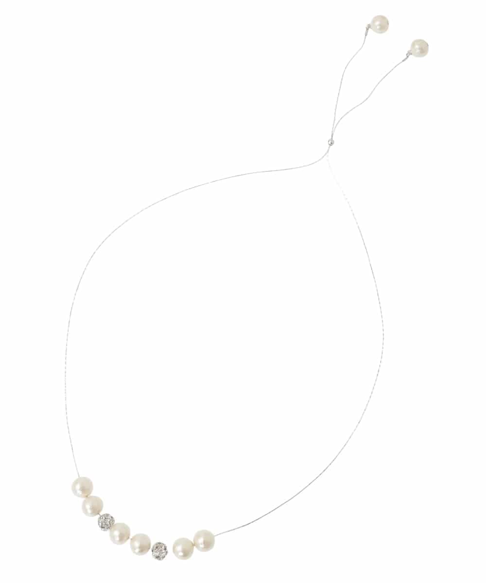 K12CD23024 a.v.v(アー・ヴェ・ヴェ) パールコンビネックレス シルバー