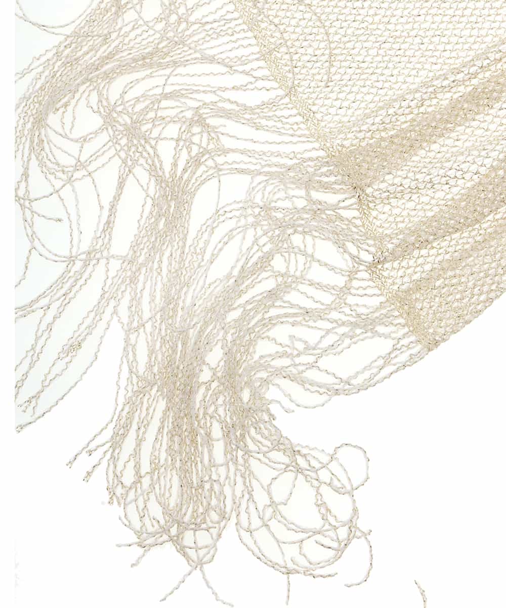 K13GD01039 a.v.v(アー・ヴェ・ヴェ) ラメラッセルパール調モチーフストール ゴールド